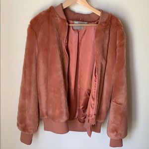 ASOS PINK FAUX FUR JACKET